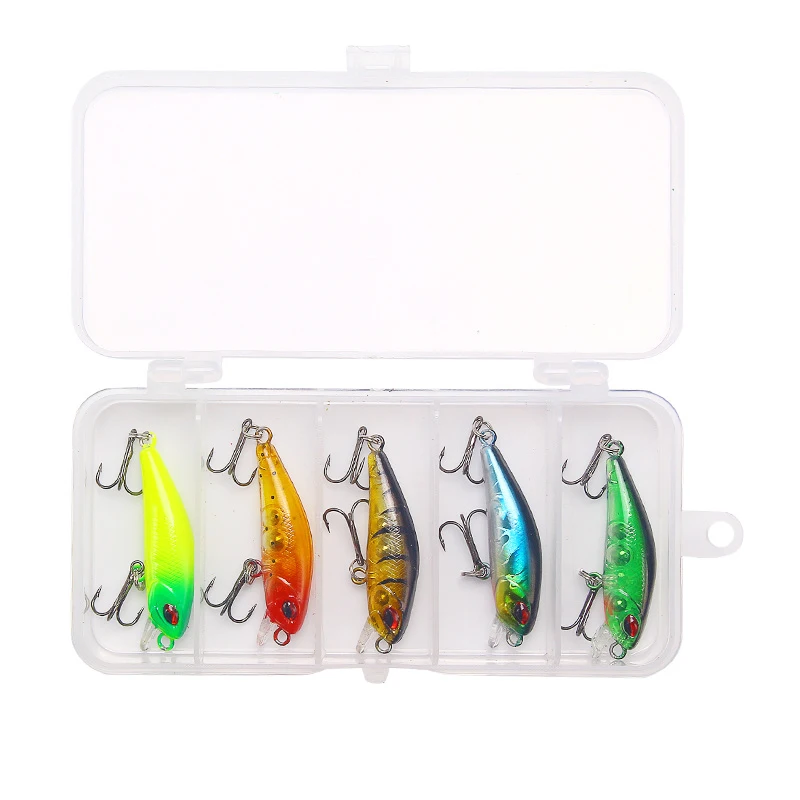 5 шт. набор наживки для рыбалки рыболовных снастей смешанный Минноу поддельная