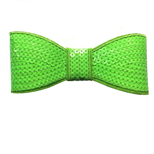 Neon Lime 5inch Детские девушки блесток луки с зажимами Малыш Детские праздничные волосы бант зажим для волос Детские бантики зажим для волос аксессуары для волос - Цвет: Neon Lime 5inch