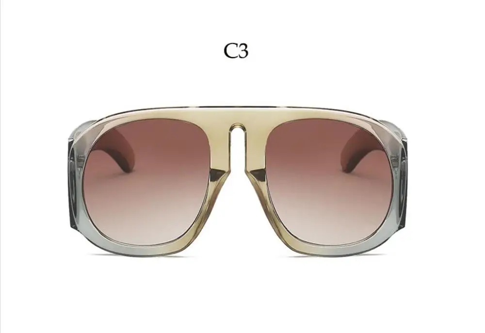 C3 champagne tea Женские крупные солнцезащитные очки винтажная, брендовая, дизайнерская большие солнцезащитные очки женские солнцезащитные очки градиентные солнцезащитные очки Oculos Gafas - Цвет линз: C3 champagne tea