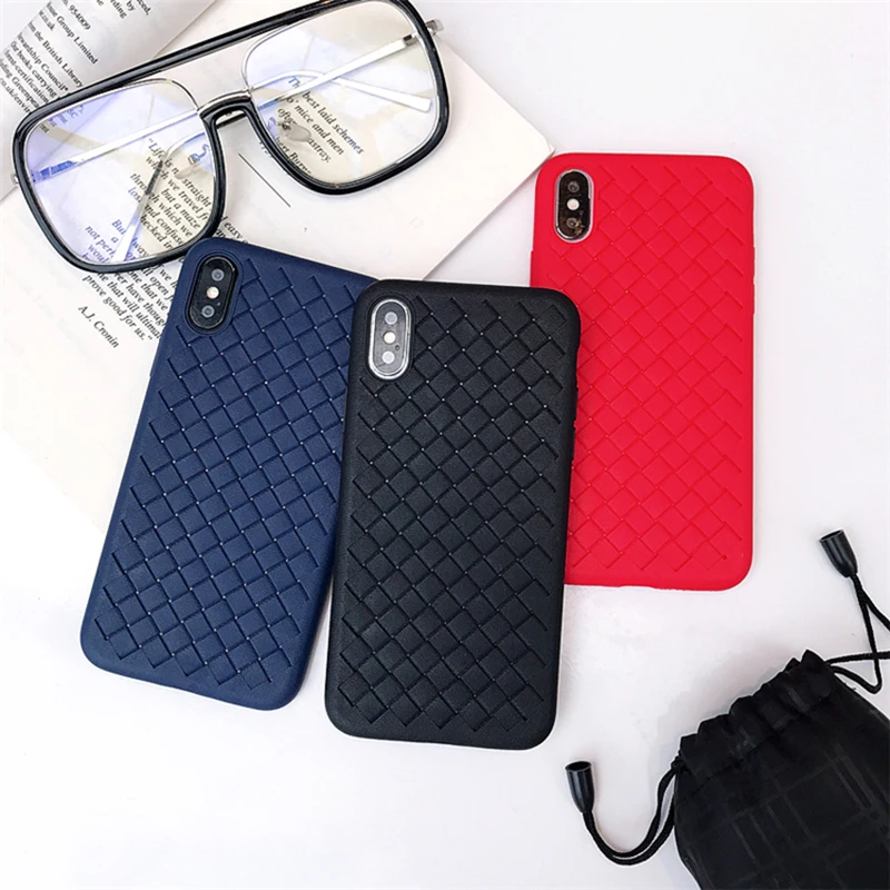 Luxury Grid Case For iPhone 6 6S 7 8 Plus Ultra Thin Silicon Capinhas X XsMAX XR 6s Phone Cases Accessories |