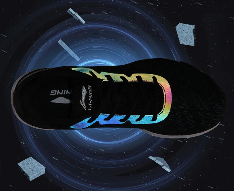 Li-Ning мужские кроссовки с подкладом, светильник, кроссовки для бега, дышащая Светоотражающая спортивная обувь, ARBM117 XYP549