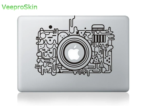 Ноутбук Стикеры для Macbook Pro Air retina 11 12 13 15 15,6 дюймов Mac кожного покрова hp тетрадь Stciker - Цвет: MB black-Part E (2)
