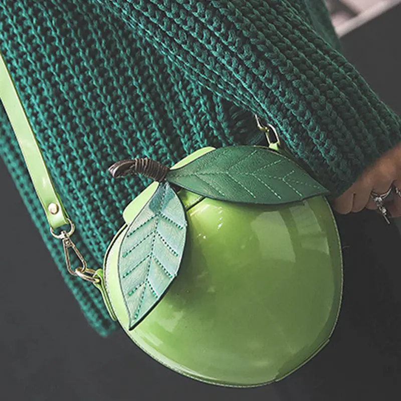 Модные женские сумки мессенджеры из кожи в форме яблока сумка на одно плечо милое