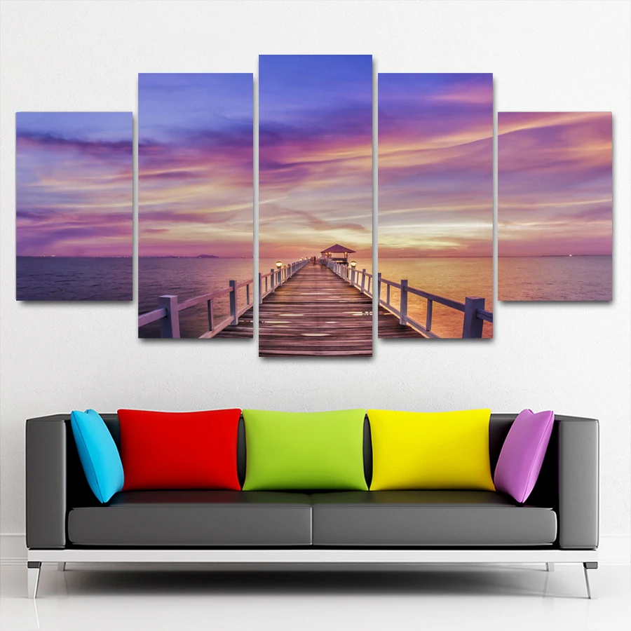Op de muur HD print olieverf Film modulaire foto Scenery poster kind room decor woondecoratie 5 stks canvas art HG 2157 | Дом и сад