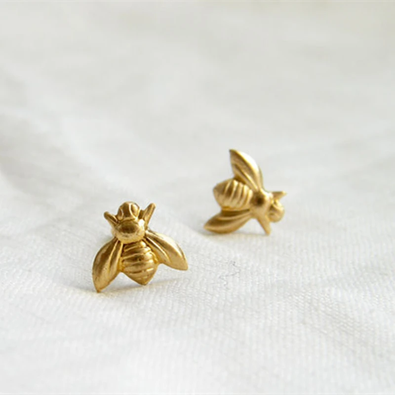 Женские серьги гвоздики в виде пчелы|earings fashion jewelry|earrings jewelryhoney bee earrings |