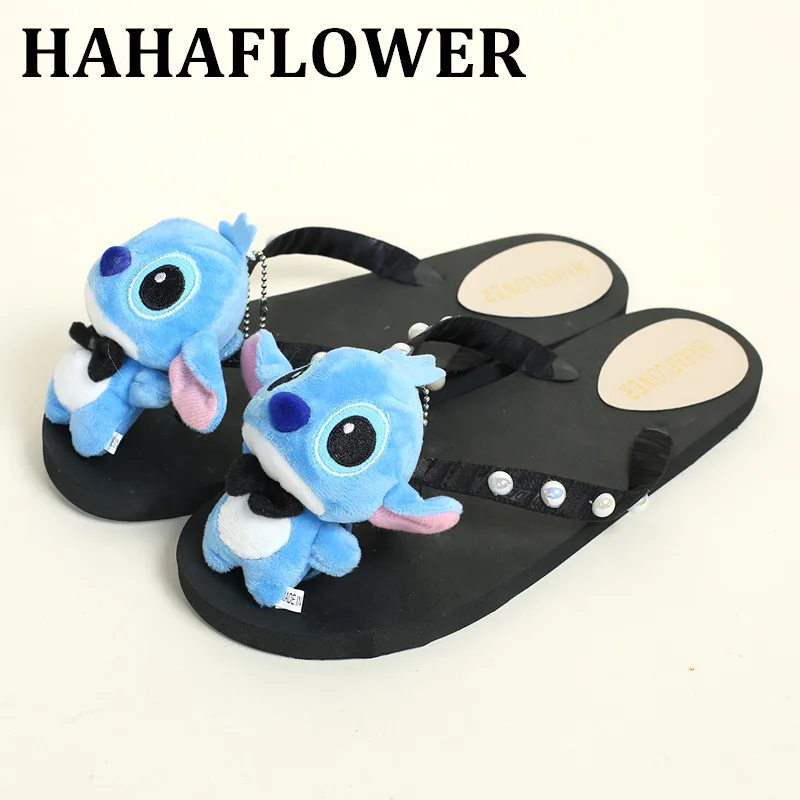 Новые весенние женские Мультяшные тапочки HAHAFLOWER Симпатичные домашние с плюшевой