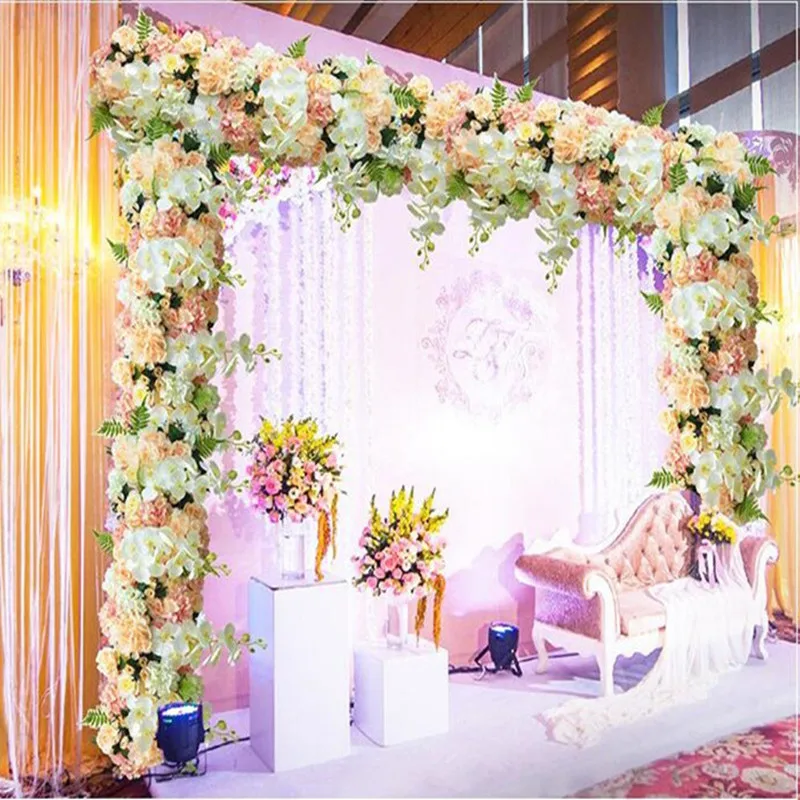 Artificial Arch Flower Row Table Runner Centerpieces String for Wedding Party Road Cited Flowers Decoration 10 Pcs Each Lot | Дом и сад