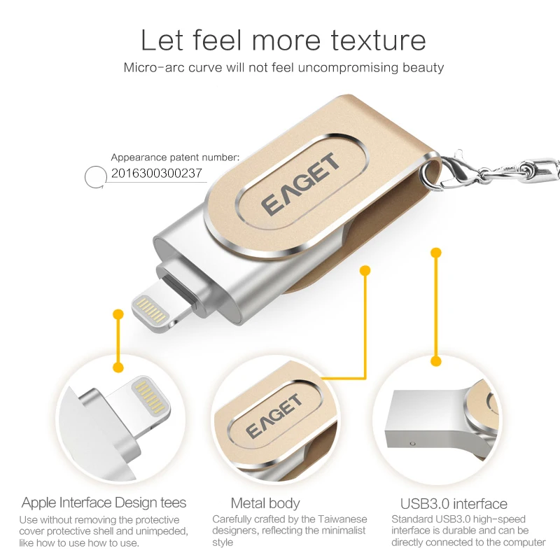 Горячие Eaget I80 Флеш накопитель 3.0 USB mfi-контроллеров карту флэш-памяти с