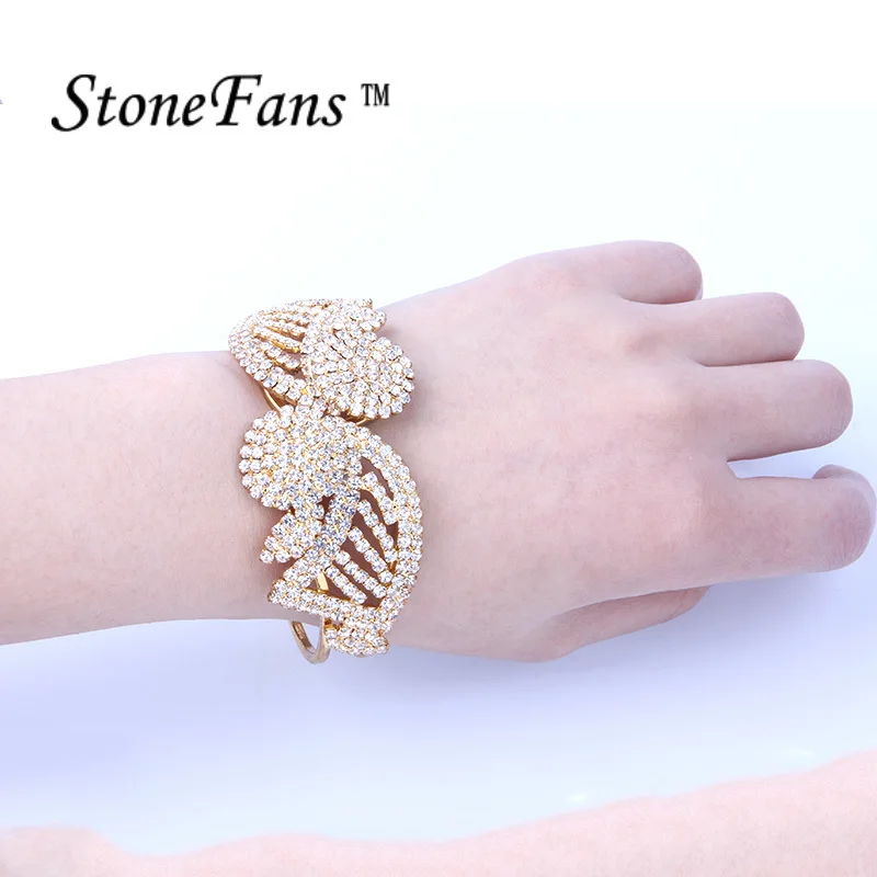 Браслеты StoneFans из нержавеющей стали с кристаллами для женщин оптовая продажа