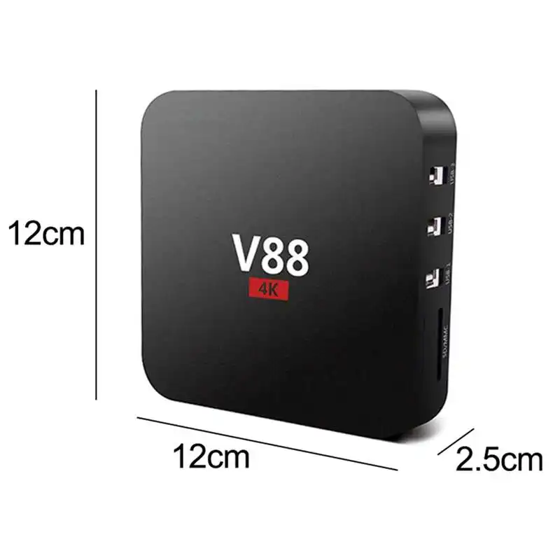 Домашний кинотеатр V88 RK3229 Смарт ТВ приставка плеер 4K четырехъядерный 8 Гб WiFi