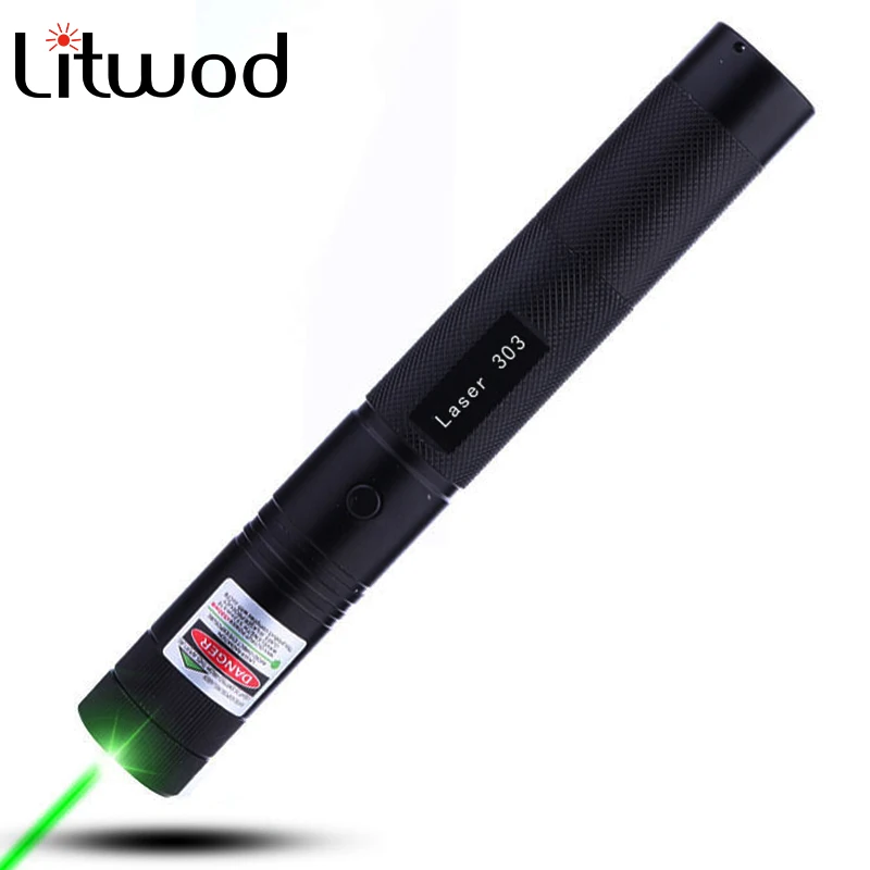 Litwod Z15 сжигание Луч лазерная указка лазер ручка 532nm 5 мВт 303 зеленый горящая спичка