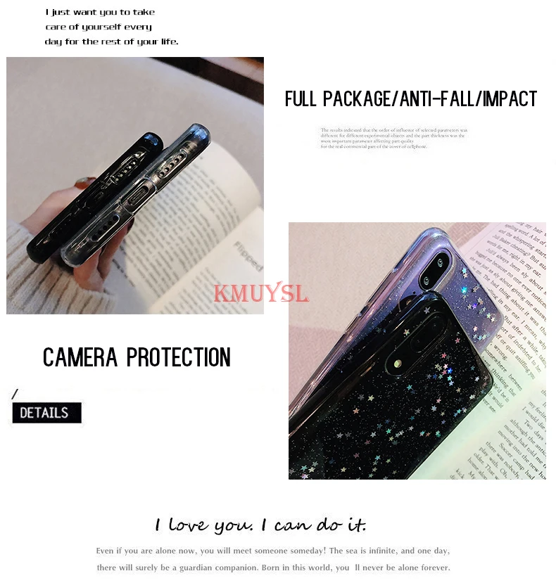 Блестящий блестящий чехол Dream Sky для huawei P Smart P20 Pro Lite, мягкий силиконовый чехол для Honor 7C 10 9 8 mate 10 P8 P9 Lite