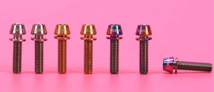 

Mountain bike bicycle titanium stem bolts tapered anodized bicycle stem bolts M5x18/20mm