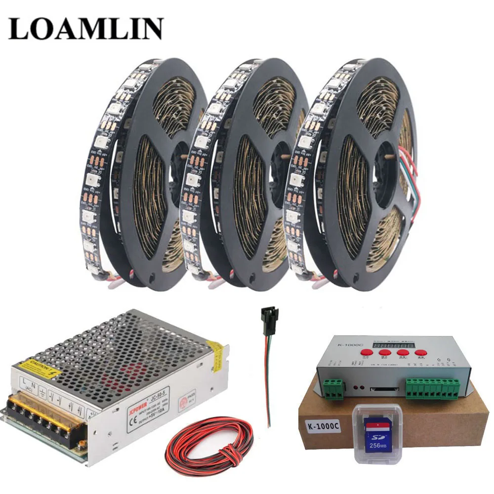 WS2812B WS2812 RGB Светодиодная лента K 1000C (T 1000S Обновлено) Led контроллер DC5V светодиодный