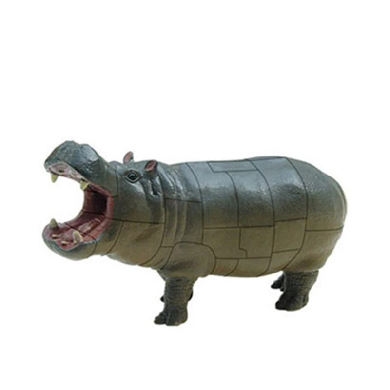 4 шт. 3D модели диких животных набор игрушек животные пазл детские игрушки для