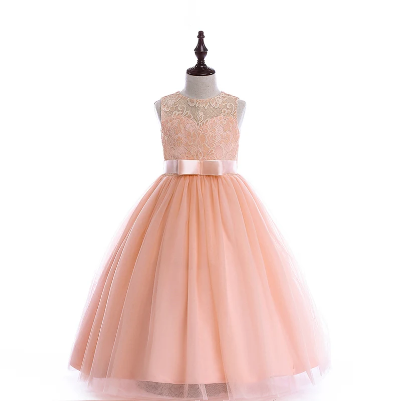 A-line kids dresses girls long style party dress 2 colors 8 10 12 14 16 Years teens clothes teenagers wedding | Детская одежда и