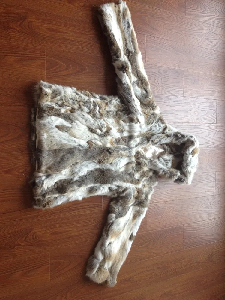 New Women Winter Warm Real Natural Genuine Rabbit Fur Coat KFP359 Free Shipping in Low price and good quality export | Женская одежда