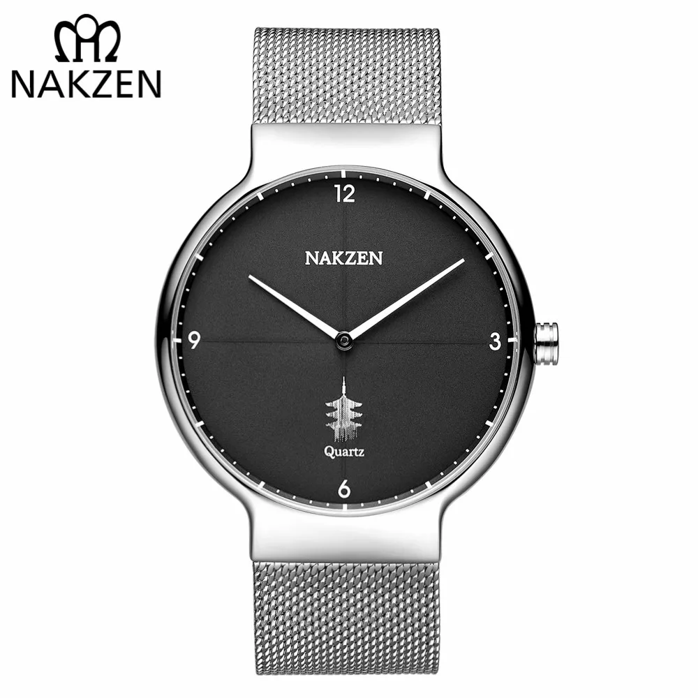 

NAKZEN Men Casual Ultra Thin Quartz Watch Top Brand Luxury Waterproof Mens Watches Male Sports Wrist Watch Relogio Masculino