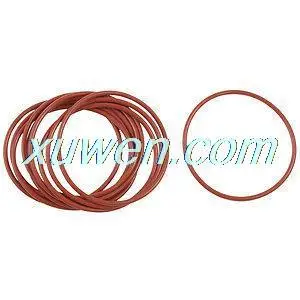 

10 Pcs 58mm OD 2 5mm Thickness Silicone O Rings Oil Seals Gasket Dark Red