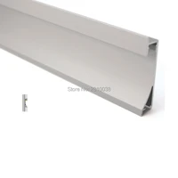 10 x 1m setslot anodized led aluminium square profile and led flexible aluminium strip profile for recessed wall lights