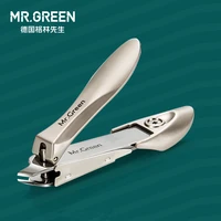 mr green oblique nail clippers high quality stainless steel repair dead skin finger plier medium nail chip storage
