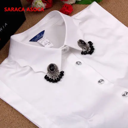 

All-Match Detachable Fake Sweater Collar Vintage Fashion Removable Diamond Shirt Collar Women A67-8005