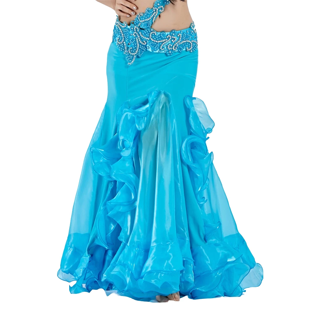 Брюки для танца живота Dancewear 2019 с аксессуарами, бахромой, длинными макси-юбками с разрезом на боку и хвостом рыбы, органзой, женские.