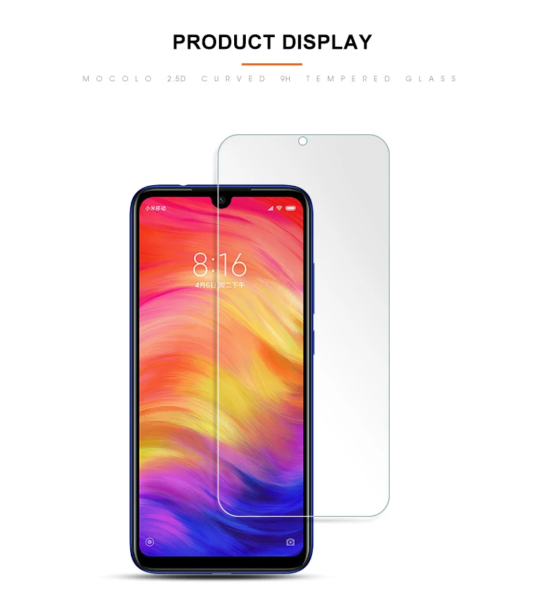 MOCOLO закаленное стекло для Xiaomi Redmi note 7 Защитная пленка для экрана 9H изогнутое защитное закаленное стекло Redmi note7 global