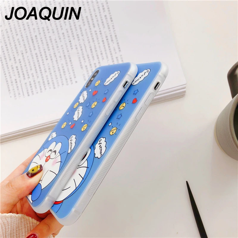 Doraemon Mobile Phone Shell Case For iPhone 6 6S 7 8 Plus Cases Cute X XS XR MAX Soft Fundas |