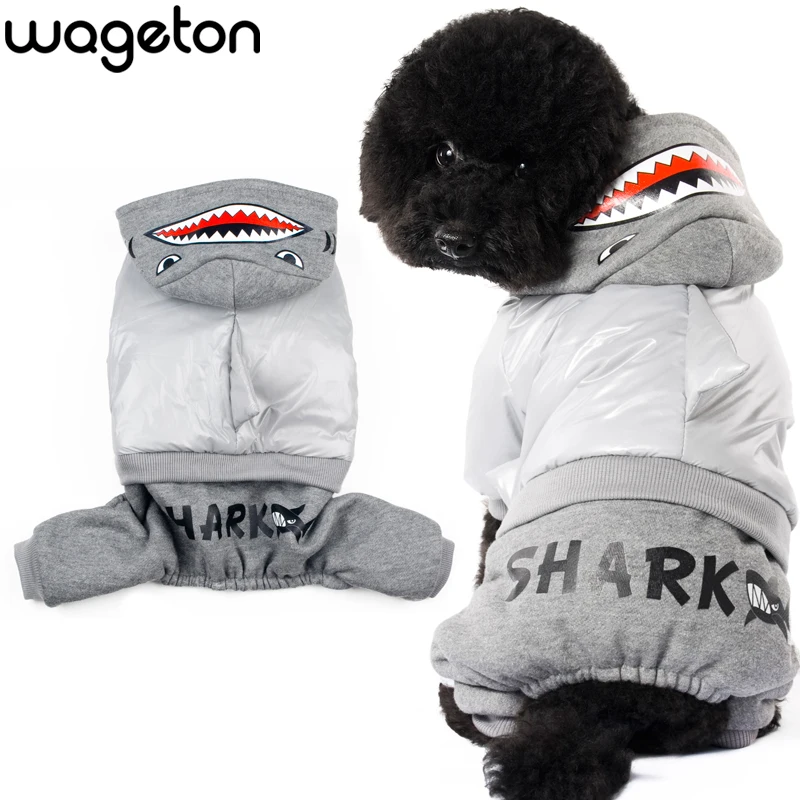 Горячая WAGETON модная одежда для собак Акула комбинезон опт и розница домашнее