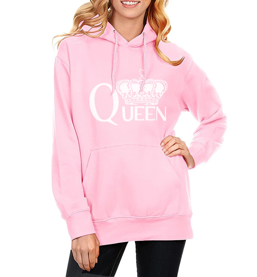 

QUEEN CROWN Fashion Print Hoody For Women 2018 Hot Sale Winter Sweatshirt Fleece Women's Hoodies Harajuku Hipster Sweatshirts