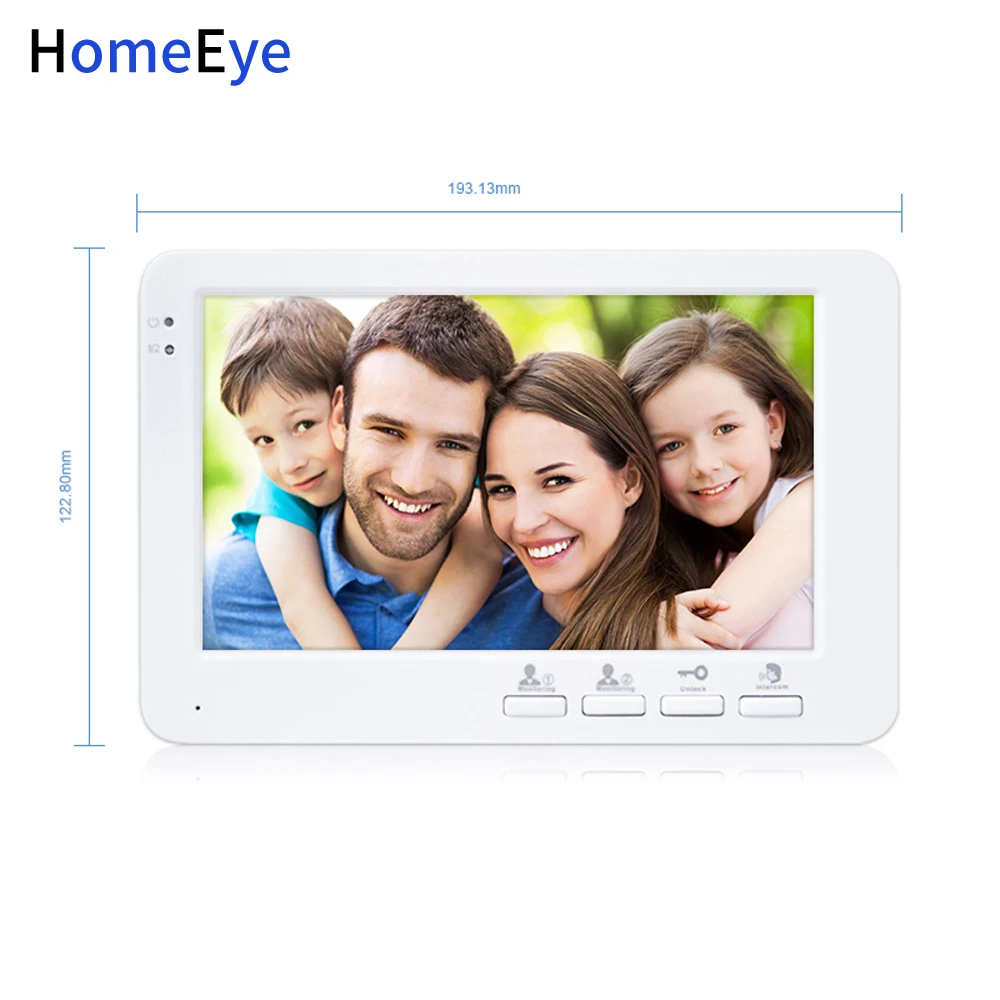 Homeeye 7 дюймов видео-телефон двери видео домофон 1200TVL IP65 непромокаемые обнаружения