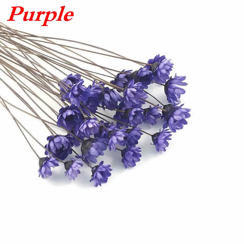 Purple 12 шт. наполнитель цветок сухие цветы ручной работы кристалл эпоксидная форма УФ клей мини Маргаритка сушеный цветок браслет кольцо Руководство DIY Изготовление - Цвет: Purple
