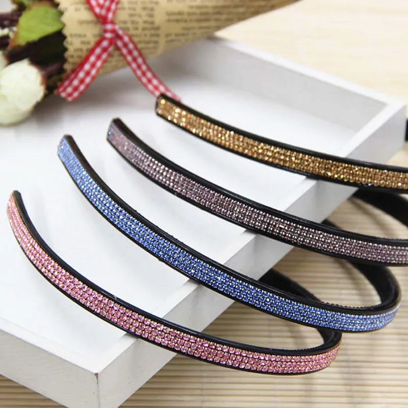 Top Quality Three Rows Rhinestone Crystals Teeth Hair Hoop Hairbands For Women Girls Fashion Headwear Accessories |