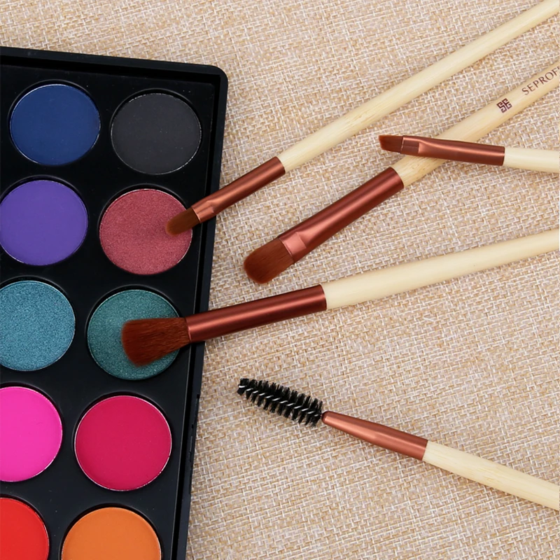 Набор кистей для макияжа с бамбуковой ручкой 10 шт. набор пудра румяна тени век