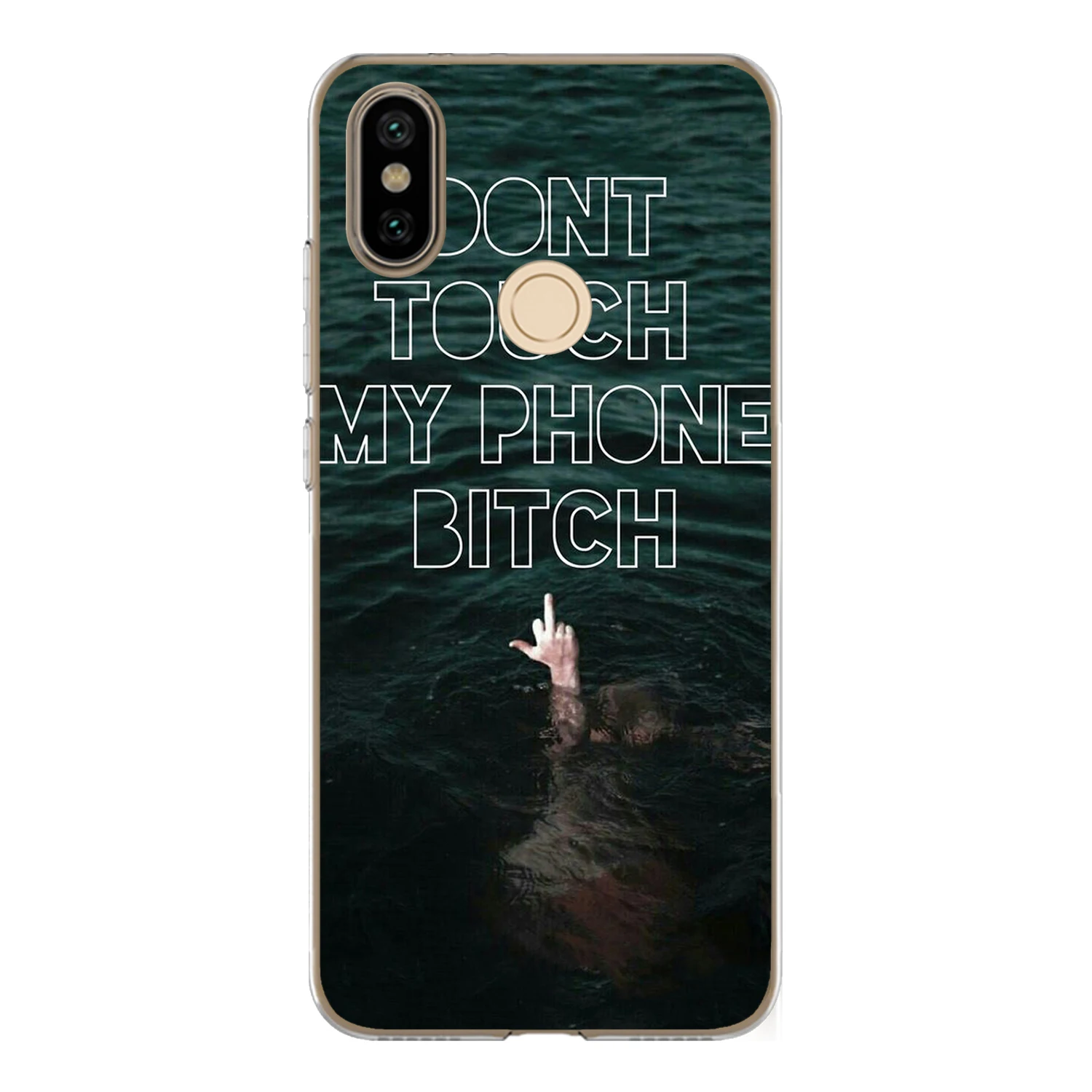 For Xiaomi Mi A2 6X Case Cover 5.99&quot Soft TPU Silicone Cool Middle Finger Smiley Teeth Cat Saw Panda Bear Painted Phone |