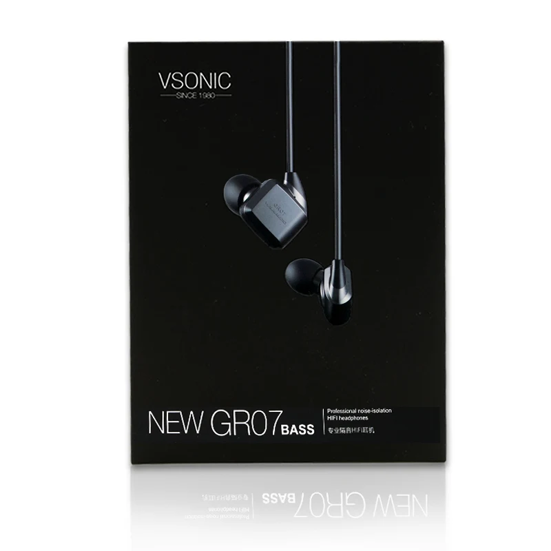 VSONIC GR07 классический бас низкое сопротивление динамический профессиональный шумоизоляция HIFI наушники