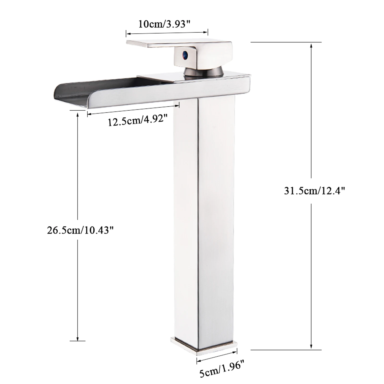 ORB Waterfall Bathroom Basin Faucet Above Counter Deck Mounted Cold Hot Water Mixer Single Handle Hole Tap | Обустройство дома