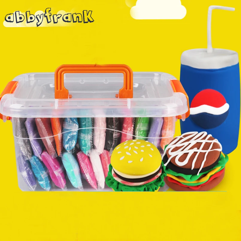 Abbyfrank 24 шт. Играть Тесто слизь Fimo Полимерная Пластилин DIY пластилина глины свет