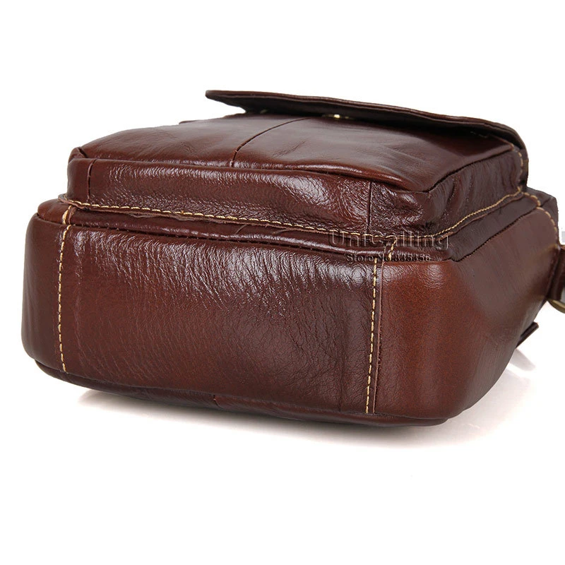 Мужская маленькая сумка из натуральной кожи брендовая модная сумка-мессенджер