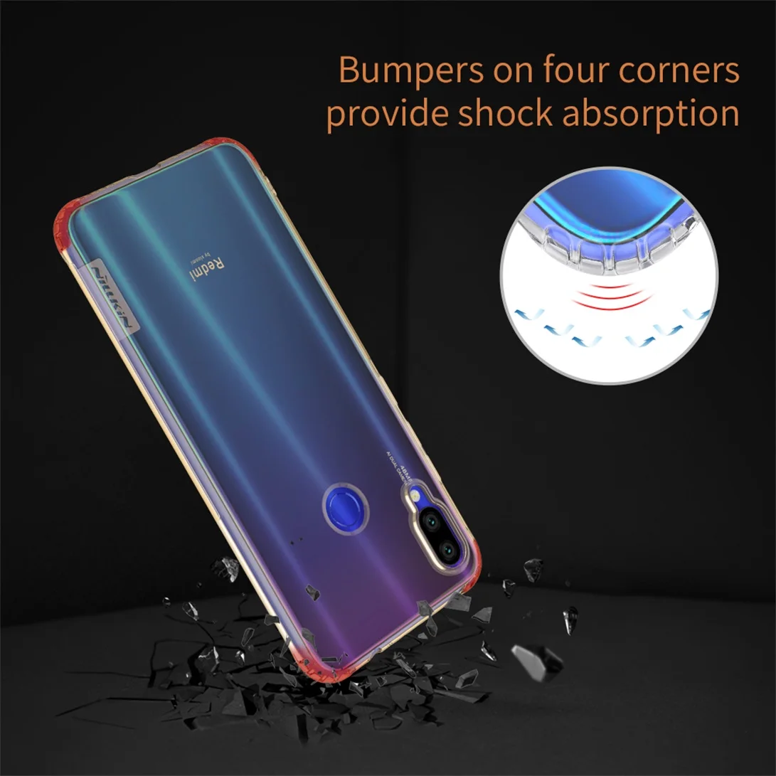 Xiaomi Redmi Note 7 Чехол 7S чехол Nillkin природа прозрачный мягкий кремний ТПУ протектор для
