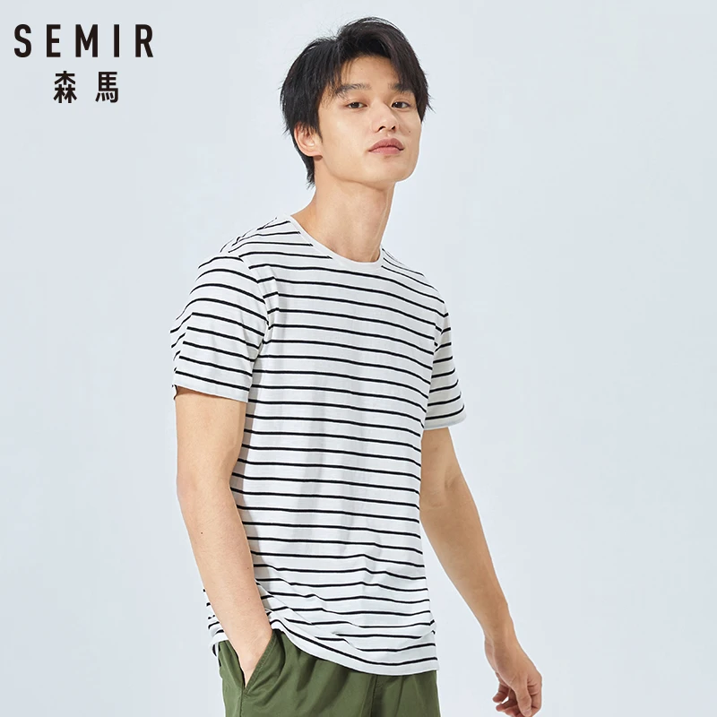 SEMIR printing Pure Cotton Designer T Shirt Men Tshirts Mens Short Sleeved T-shirts Fashion casual T-shirt | Мужская одежда