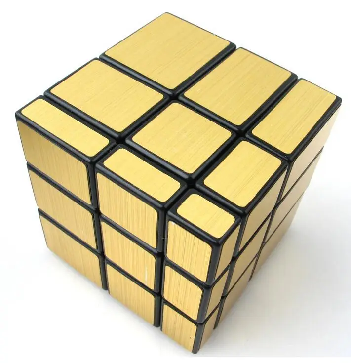 3x3x3 Magic Mirror Cube Professional Magic Cast Coated Puzzle Speed Cube Learning Education Toys For Children Magic Cube - Цвет: Black Gold