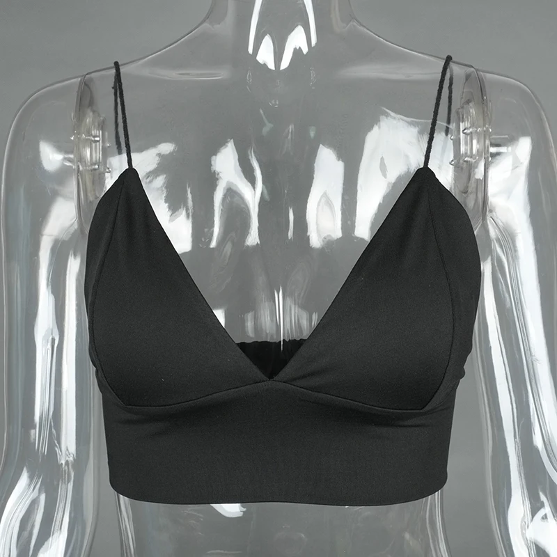2018 сексуальная клубная майка с вырезом укороченные топы бюстгальтер без