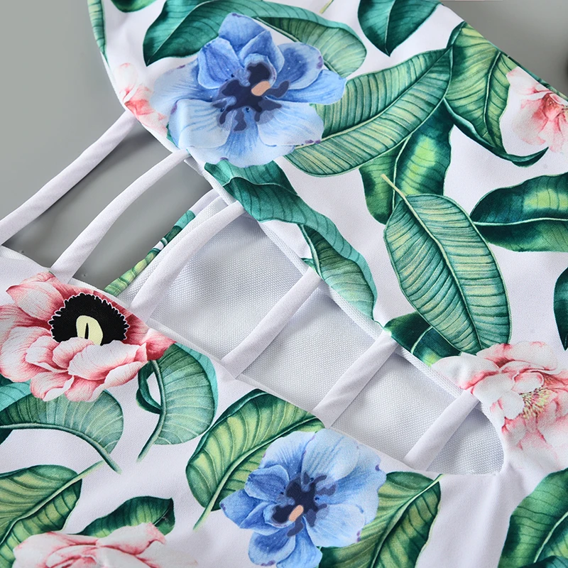 Цельный купальник для женщин сексуальный с бретельками крест-накрест открытой