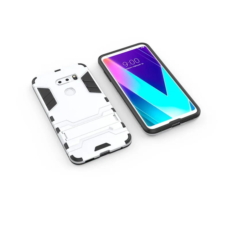 ZEALLION для LG V10 V20 V30s Гибридный Броня ударопрочный жесткий Пластик Силиконовый Kickstand
