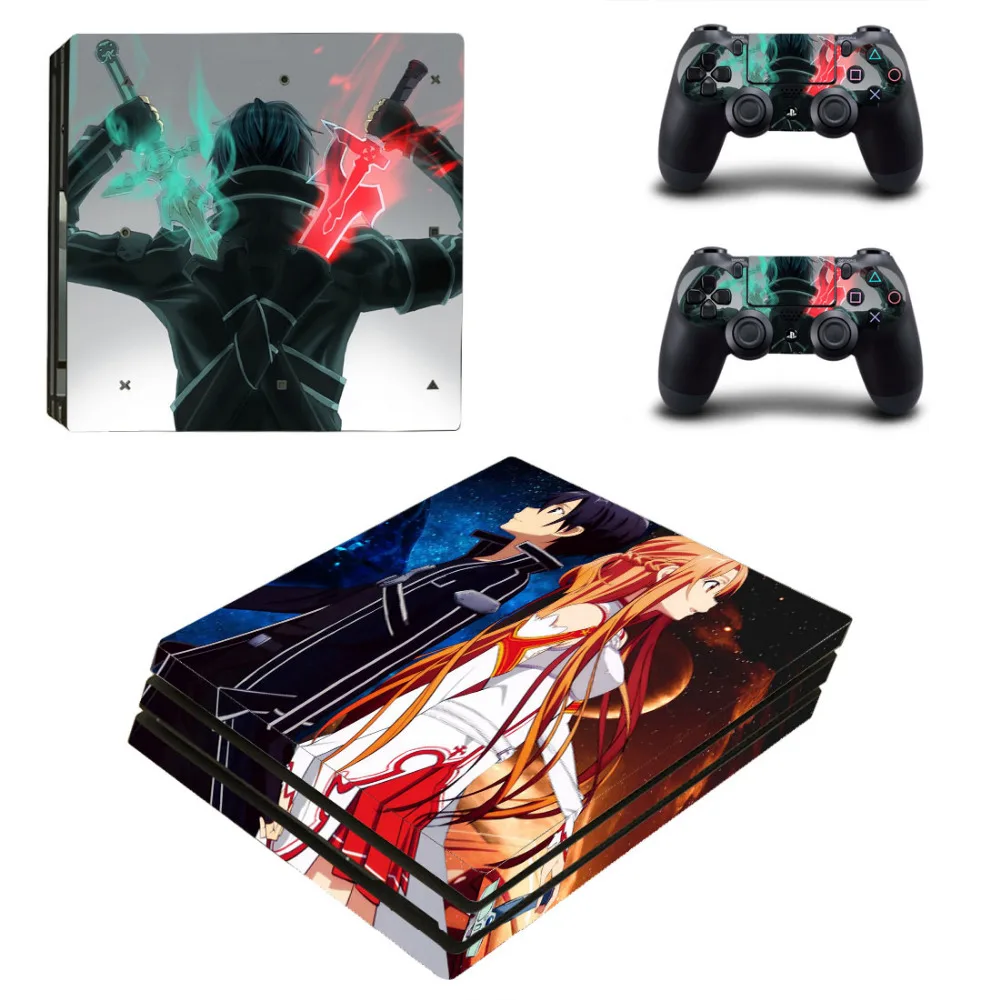 Обувь для вечеринки в Стиле косплей Sword Art Online (SAO) PS4 Pro кожи наклейки Sony PlayStation 4