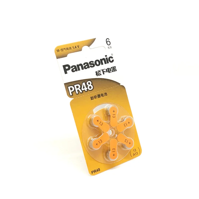 48 шт./лот новый оригинальный для Panasonic PR48 слуховой аппарат батарея 7 9 мм * 5 4 13 A13