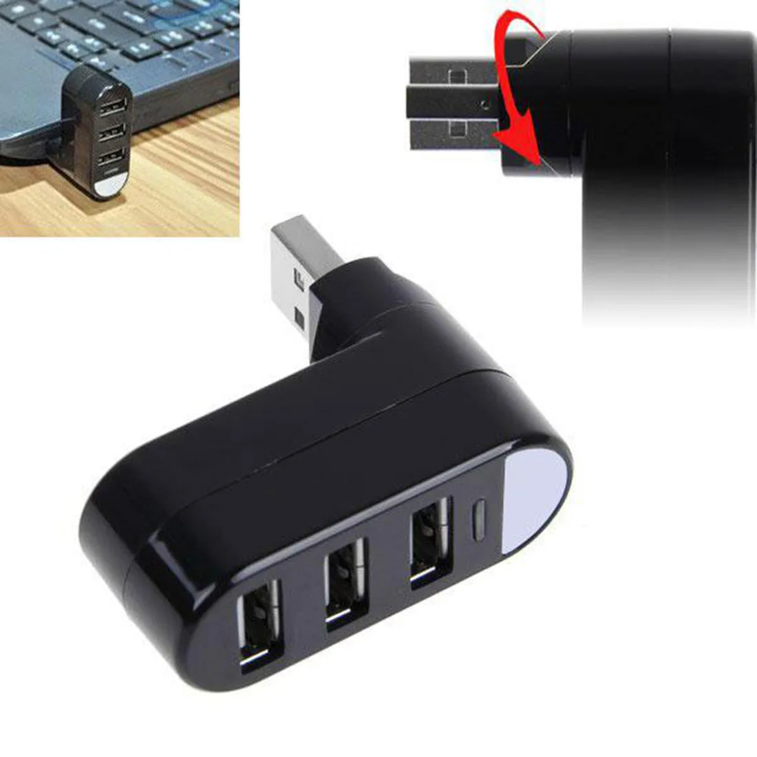 Etmakit Бестселлер мини 3 порта USB 2 0 поворотный концентратор Высокоскоростной