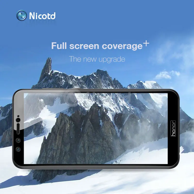 Nicotd для Huawei Honor V10 V9 полное покрытие Закаленное стекло Защитная пленка экрана 8 9 Lite